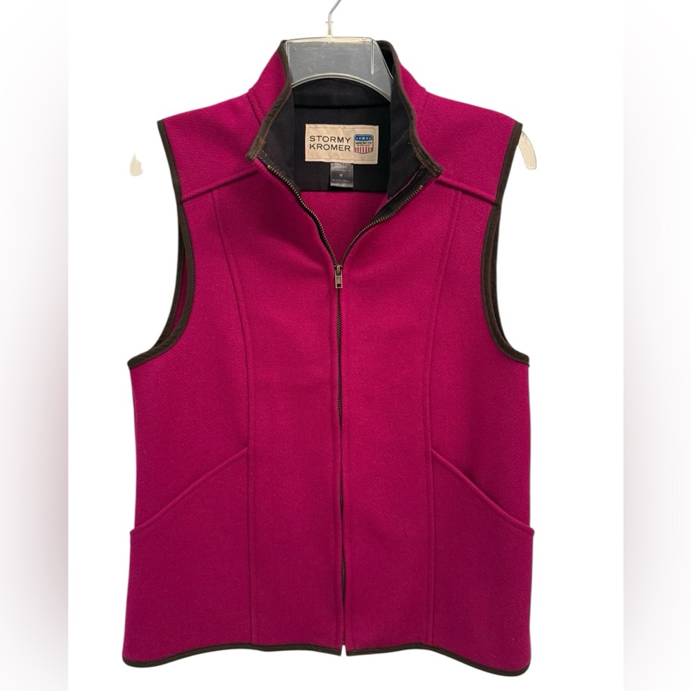 Stormy Kromer Magenta Wool Blend Vest Full Zip Made in USA Medium